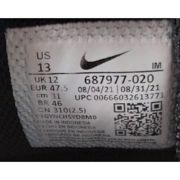 Nike Air Max LTD 3 Triple Black Athletic Sneakers‎ Mens Size 13 Running Shoes